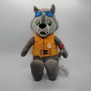 Great Wolf Lodge "Wiley the‎ Wolf" Plush Orange Swimsuit, and Goggles 16"